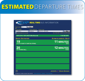estimated arrival times